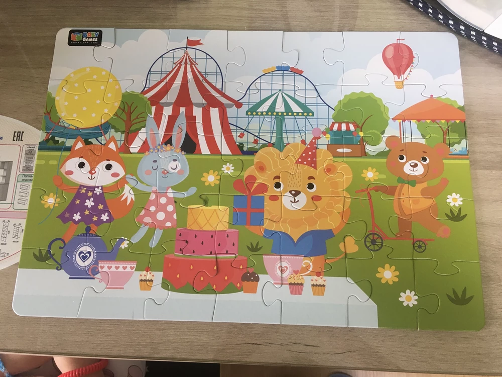 Отличный пазл. Ребёнок собрал. Все нравится. Спасибо большое продавцу.