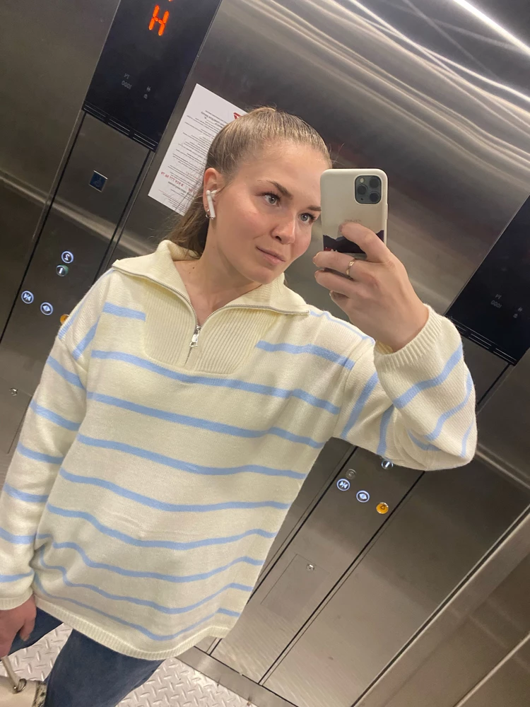 Очень приятный и мягкий свитер к телу.