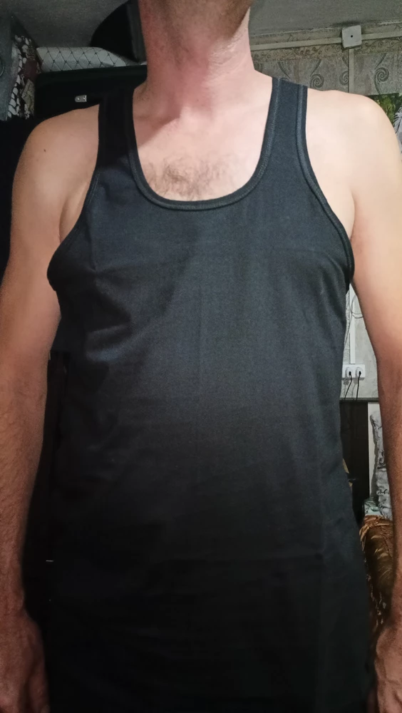 Заказала мужу набор маек. Качество очень понравилось. Размер 50-й взяла, нужно было всё-таки довериться таблице размеров. Обхват груди 96 немного свободно села, но думаю после стирки немного сядет. Товар рекомендую!