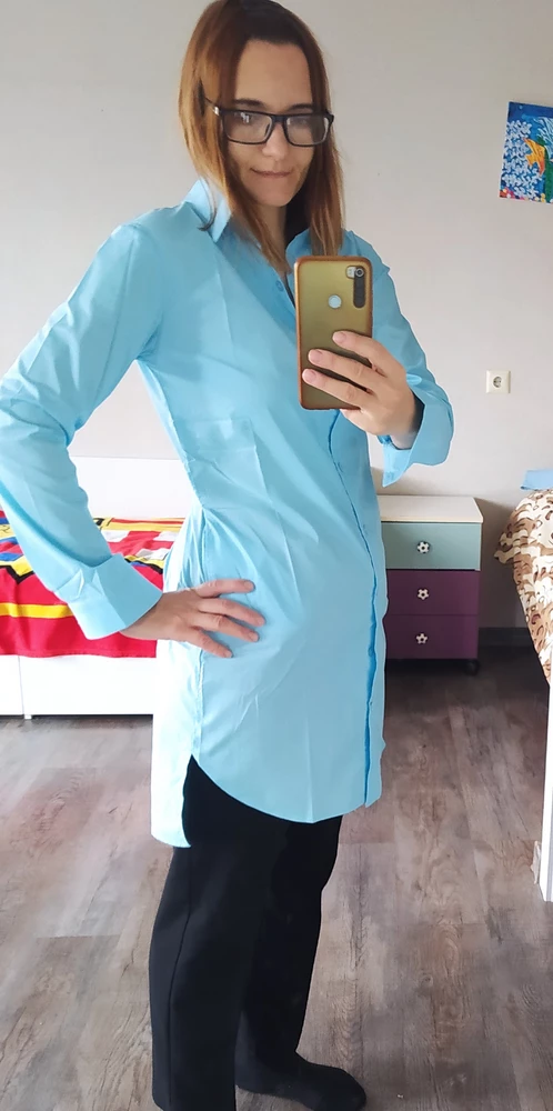 Рубашка очень хорошего качества, очень понравилась ткань. На мои параметры: рост 167 см, 87-78-98 подошёл 40-42 размер. Меряла и 46- велик.