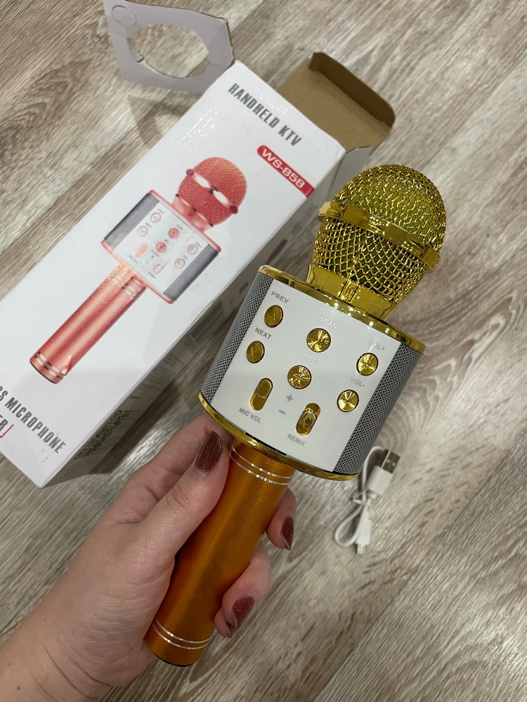 Прикольный и громкий микро)) звук чистый, много разных кнопочек и функций, детям очень понравилась игрушка👍