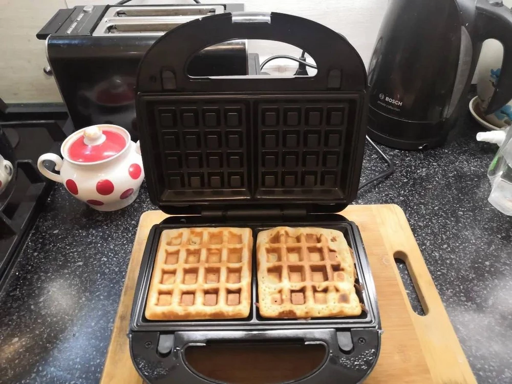 Попробовала сделать вафли, получилось идеально