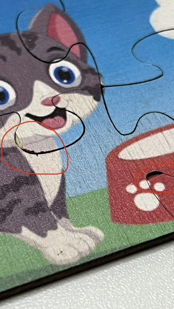 Картинки хорошие , но сами пазлы некачественный, поиграли два дня и постоянно отваливаются кусочки дерева , вобщем надолго их не хватит