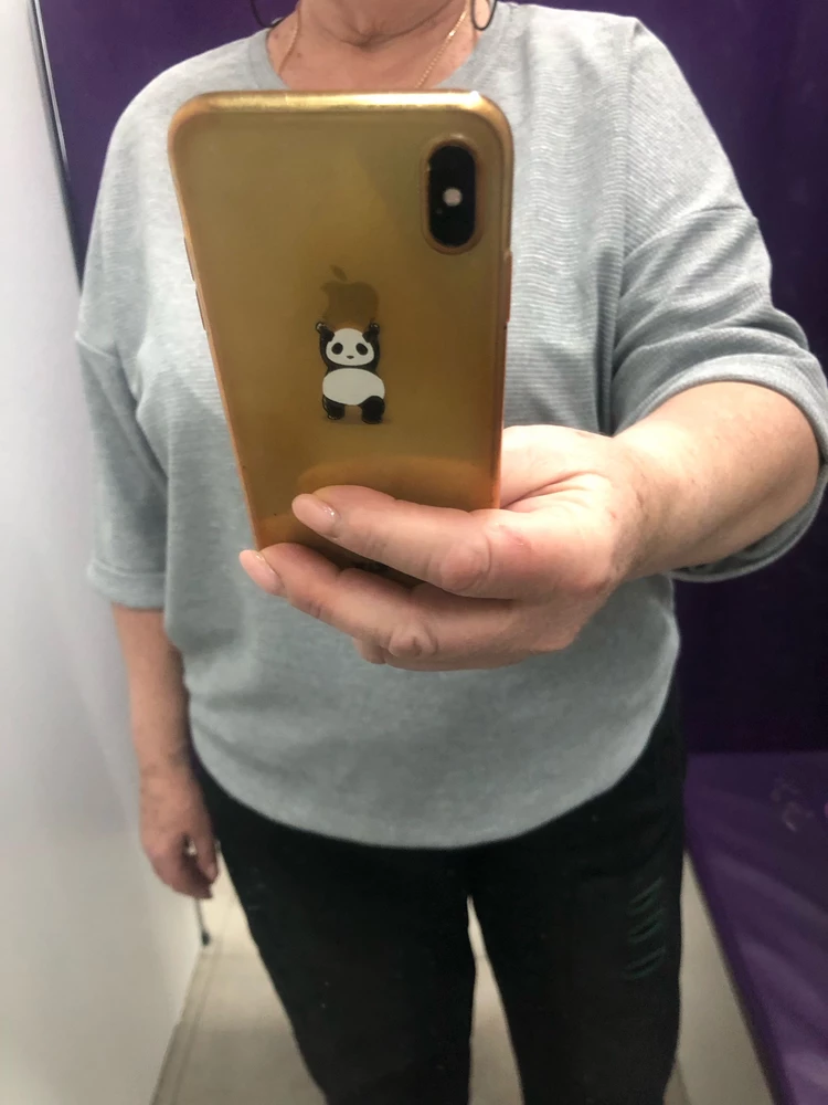 Кофточка приятная, размер подошел идеально. Мои параметры ОТ-100, ОБ-130. Рекомендую.