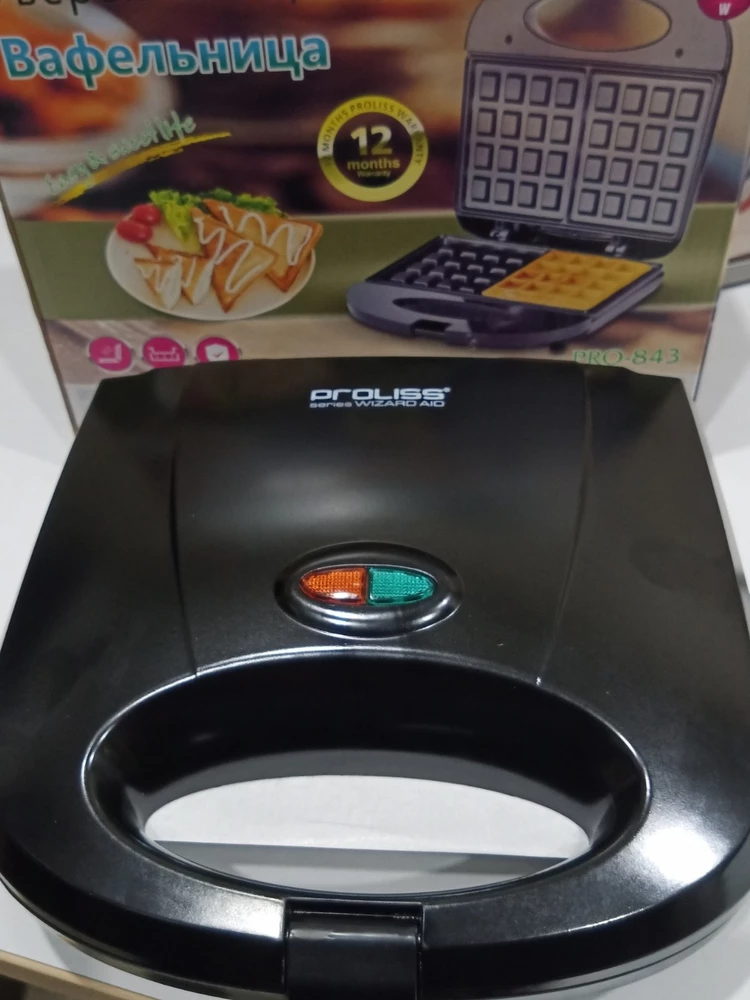 Приехала вафельница,да не та,ценой ниже,но более мощная.Буду надеяться,что прослужит долго